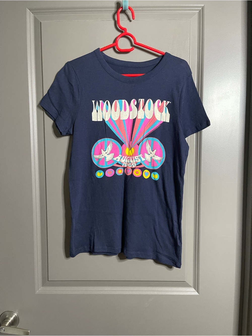 Chaser Navy Woodstock Graphic Short Sleeve Tee
